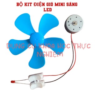 Bộ KIT tuabin gió phát điện sáng đèn led dùng cho học tập DIY stem - CBGD2