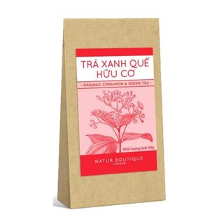 Trà xanh quế thô hữu cơ, 50gr (Organic Raw Cinnamon & Green Tea Leaf, 50gr)