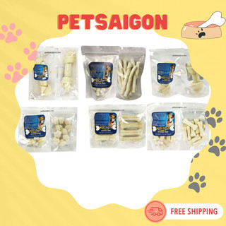 [BÁNH THƯỞNG CHO CHÓ] XƯƠNG GẶM DA BÒ PET TOYS CHO CHÓ