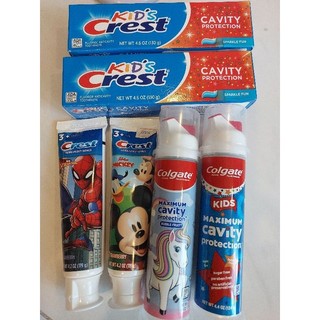 (Hsd: 3.2025)KEM ĐÁNH RĂNG BÉ TRAI HÌNH NGƯỜI NHỆN CREST COLGATE  MÙI BERRY  tuýp 119GR TỪ MỸ