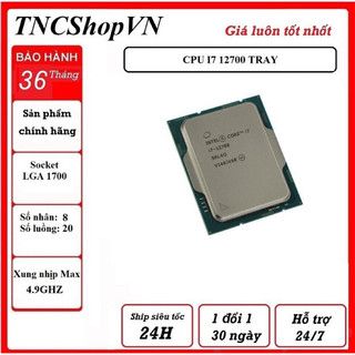 Cpu intel core i7 12700 | lga1700, turbo 4.90 ghz, 12c/20t, 25mb, tray, không fan