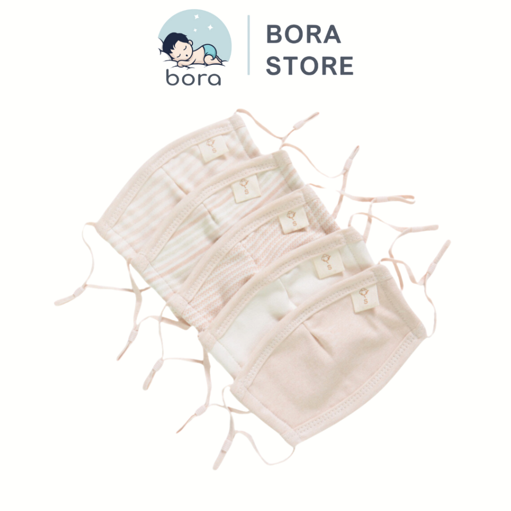 Khẩu trang cho bé, khẩu trang cotton hữu cơ cao cấp có thể điều chỉnh quai đeo