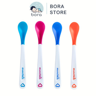 Thìa ăn dặm báo nóng nhựa PP Munchkin cho bé từ 6-24 tháng tuổi màu sắc dễ thương
