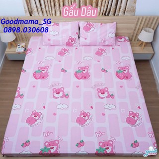 (Nhiều mẫu) KT 1m6x2mx10cm_Ga(drap) chống thấm Goodmama 100% cotton-Hàng chính hãng(không kèm vỏ gối)
