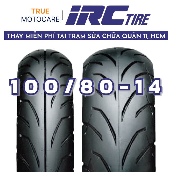 [Chính hãng] IRC 100 80 14 vỏ lốp xe máy