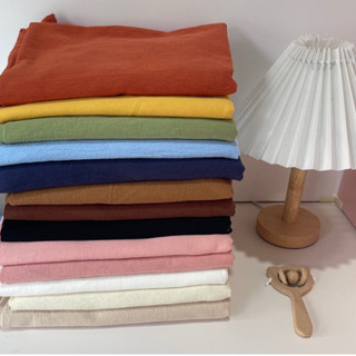 vải thô đũi trơn mềm mát ( thô cara ) 100% cotton thấm hút may váy,bộ mùa hè