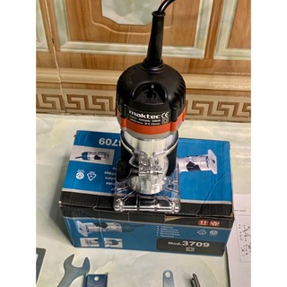 Máy Phay Gỗ ruột đồng 100 % Maktec 6mm T3709 thiết kế nhỏ gọn soi mộng gỗ, phay gỗ, tạo rãnh
