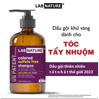 Dầu gội khử vàng không silicone, giữ màu tóc tẩy nhuộm Lab Nature 250ml (chính hãng)