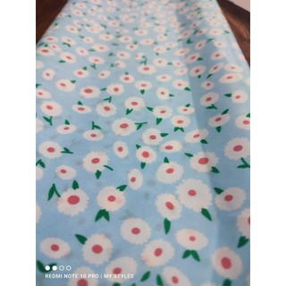[HCM]2m Vải lụa lạnh hoạ tiết hoa lá nhỏ (1) - lụa Mango chính phẩm