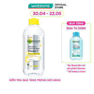 Nước Làm Sạch & Tẩy Trang Garnier Micellar Cleansing Water Vitamin C Sáng Da 400ml