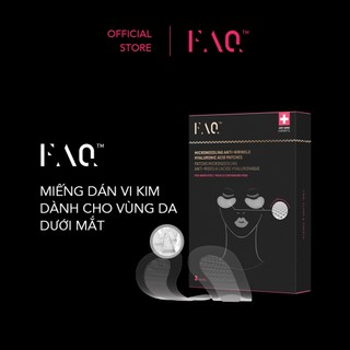 FAQ Microneedling Anti-Wrinkle Hyaluronic Acid Patches For Under Eyes - Puffy Eyes & Dark Circles - Instant Results - Travel-friendly - 3x2 pcs