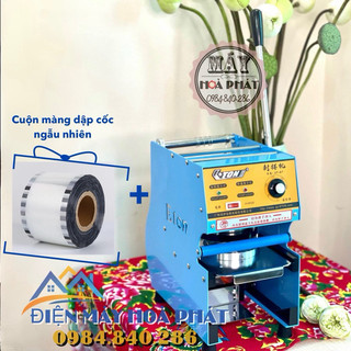 Máy ép miệng ly, dán miệng cốc ET-D7(700ml) + 1 cuộn màng 2400ly