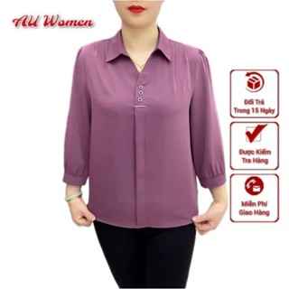 Áo Sơ Mi Trung Niên Nữ Dài Tay Cao Cấp