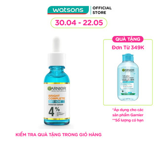 Dưỡng Chất Garnier Giảm Mụn Sáng Da Skin Naturals Bright Complete Anti-Acne Booster Serum 30ml