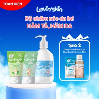 Bộ Ba Chăm Sóc Da Hăm Cho Bé LOVIN'SKIN Gồm Kem Bôi Hăm, Kem Dưỡng Ẩm Và Sữa Tắm Gội  (LKS01,LKM01,LKE01)