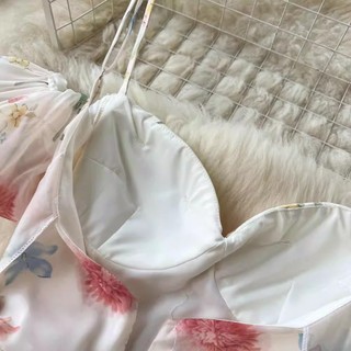 (order) Váy hoa cúp ngực trễ vai