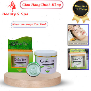 Kem massage trà xanh 500g colagen dành cho moi loại da, kem masa mặt spa