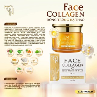 Kem face ngày collagen x3 tn - kem face đông trùng hạ thảo mỹ phẩm đông anh chính hãng