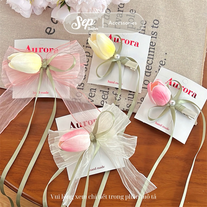 Kẹp Tóc, Dây Cột Tóc Hoa Tulip Nhiều Kiểu Dáng - SEPTEMBER Accessories