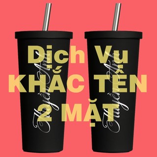 BÌNH NƯỚC KHẮC TÊN 2 MẶT