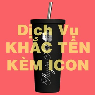 BÌNH NƯỚC KHẮC TÊN KÈM ICON