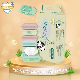 Khăn ướt mini/ giấy ướt mini/ Khăn Ướt MYLAN ( gói lẻ 8 miếng)