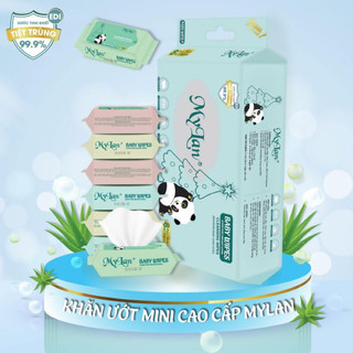 Khăn ướt mini/ giấy ướt mini/ Khăn Ướt MYLAN ( gói lẻ 8 miếng)