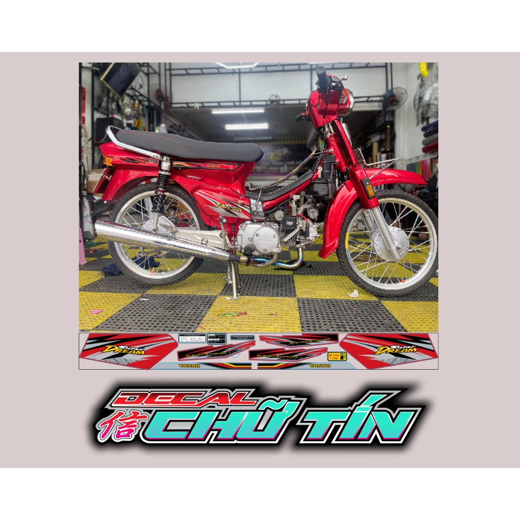 TEM CHẾ DREAM XE ĐỎ CANDY , TEM RỜI DREAM KIỂNG ĐẸP 