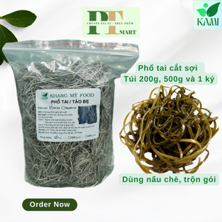 Phổ tai cắt sợi. Nấu chè thanh nhiệt, gỏi rong biển