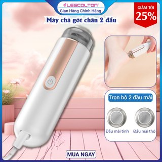 Máy chà gót chân cao cấp Lescolton gồm 2 đầu mài tiện dụng tẩy tế bào chết, da cứng dưới chân 2024