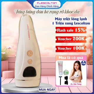 Máy triệt lông lạnh mini vĩnh viễn LESCOLTON  tích hợp 3 chức năng triệt lạnh,trẻ hóa da, hỗ trợ trị thâm thế hệ mới