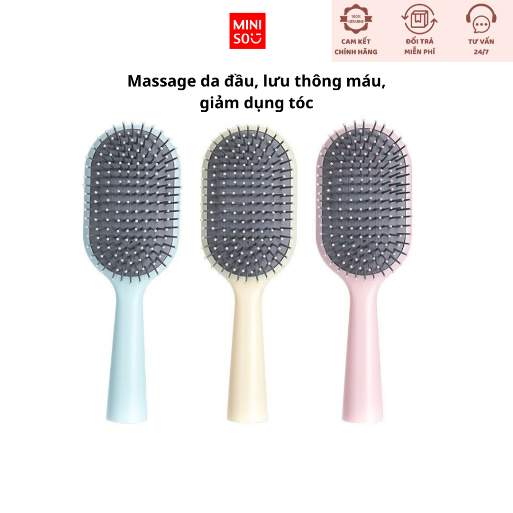 Lược chải tóc Cushion Hair có túi khí massage da đầu giảm gãy, lưu thông máu chính hãng Miniso 90318