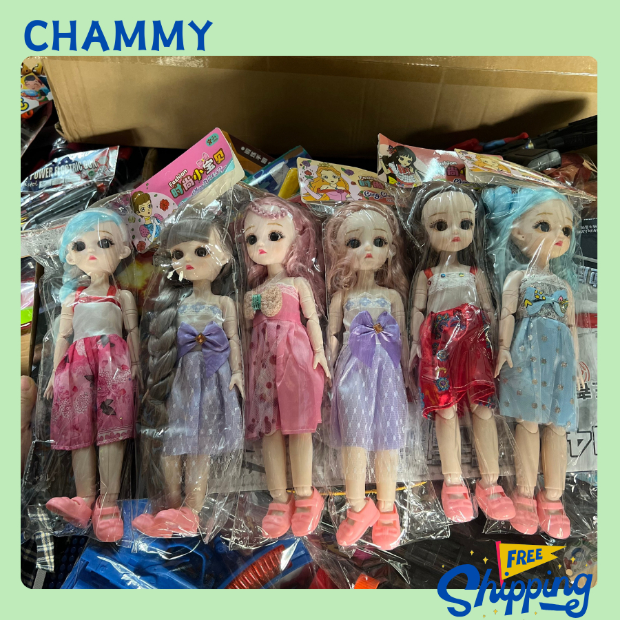 Búp bê barbie có khớp cao 30cm CHAMMY búp bê dễ thương mặt xinh kèm phụ kiện cho bé