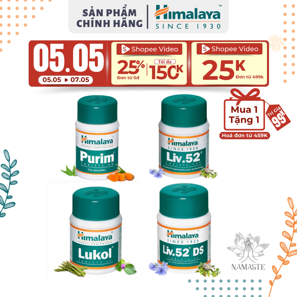 Himalaya Purim - Lukol - Liv.52 Nhập khẩu Ấn Độ Giúp Thanh Lọc Cơ Thể Hỗ Trợ Phái Đẹp Giúp Giải Độc Gan | Lê Bằng Vân