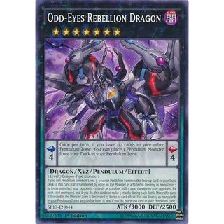 Lá bài thẻ bài Yugioh Odd Eyes Rebellion Dragon - starfoil Rare - Tặng bọc bài nhựa bảo quản