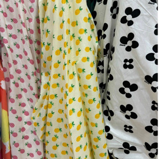 vải thô cotton quả dứa mềm mát mịn 100% cotton thấm hút mồ hôi may váy,áo mùa hè