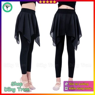 Quần múa bale trẻ em xẻ tà, quần múa ballet siêu đẹp cho bé