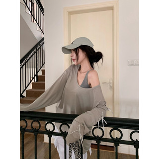 Áo Thun Tay Dài Oversize Đính Nơ Trơn