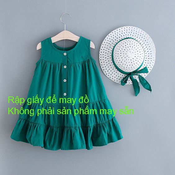 Rập may đầm cho bé gái, rập giấy may đồ, rập cắt đồ