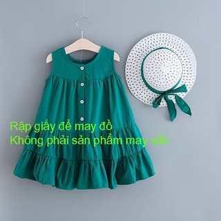 Rập may đầm cho bé gái, rập giấy may đồ, rập cắt đồ