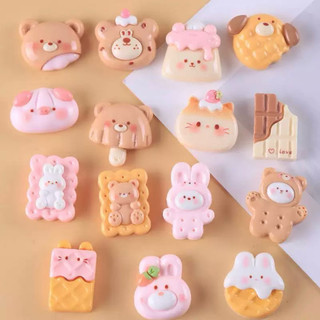 Charm bánh gấu thỏ trang trí mô hình mini