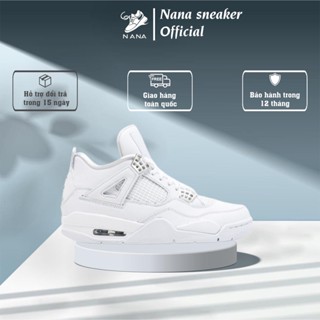[ Hàng Oder Sẵn Kho ] Giày_Thể Thao JD 4 Nam Nữ , Giày Sneaker JD4 Full Trắng Cổ Lưỡi Gà Cao, Khoen Sắt Hàng Đẹp FullboX