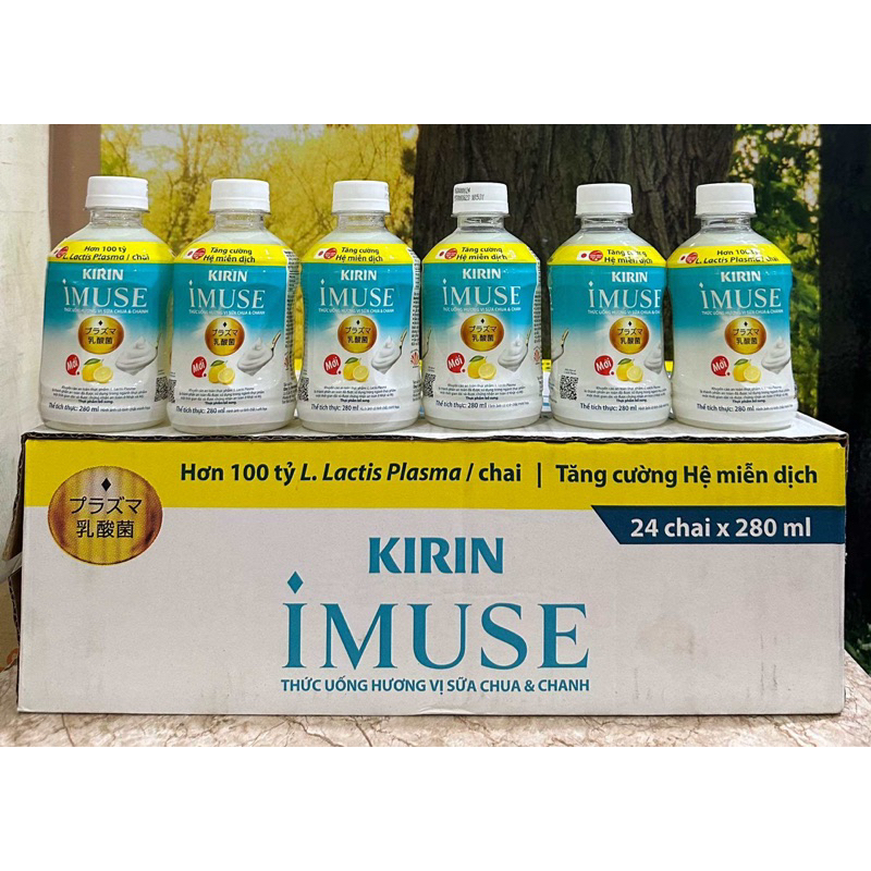 Nước uống lợi khuẩn vị sữa chua & chanh Kirin Imuse (280ml)