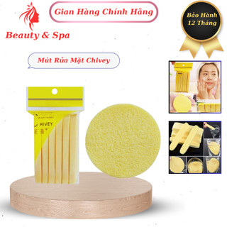 12 miếng bông mút bọt biển rửa mặt chivey chính hãng hàng loại 1