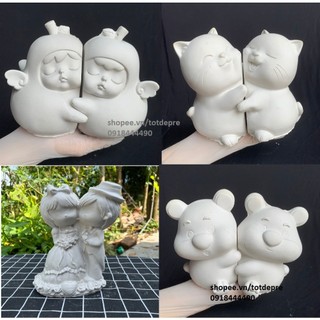 Tượng đôi tô màu - tượng cặp đôi , bạn bè , cô dâu chú rể