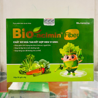 Cốm vi sinh Bio-acimin Fiber - 4gram x 30 gói - kết hợp chất xơ hoà tan và các men vi sinh, giúp giảm tình trạng táo bón