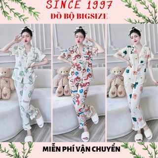 Đồ bộ bigsize tn đũi xốp tiểu thư, since1997 đồ ngủ pijama bigsize lụa mango cao cấp