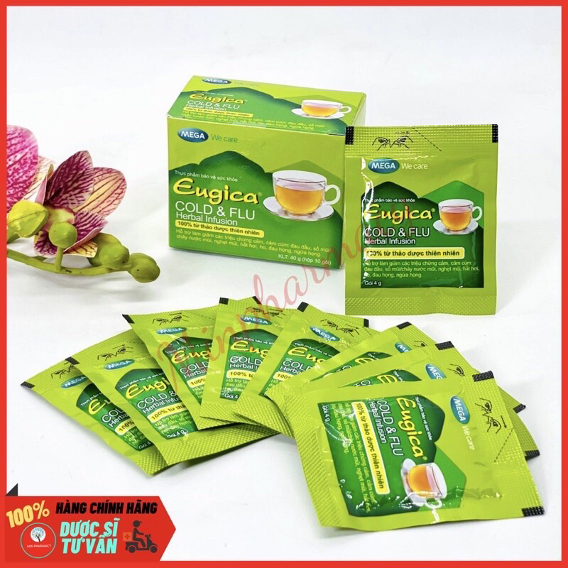 Trà thảo dược Eugica Cold & Flu (10 gói/hộp)