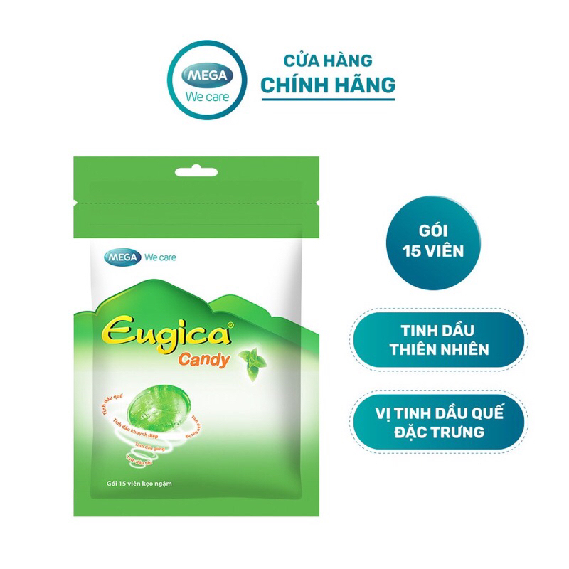 Kẹo ngậm thảo dược EUGICA CANDY (Túi zip 15 viên)