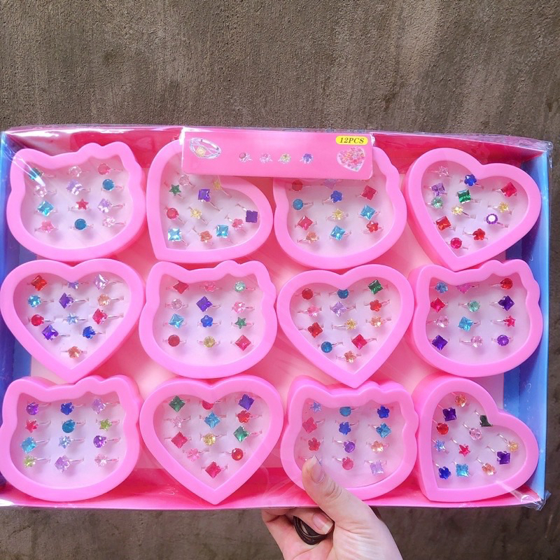 sỉ 1 hũ 12 chiếc nhẫn đá cho bé